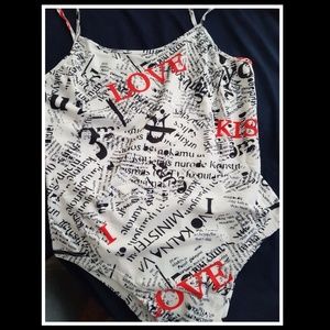 Lettered Bodysuit